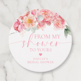 Piper Peony Floral From My Shower To Yours Favour Tags