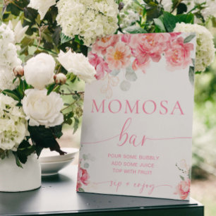 Piper Peony Floral Momosa Bar Poster
