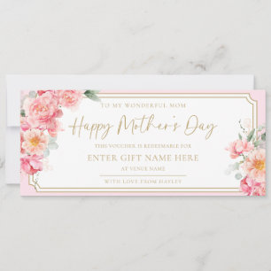 Piper Peony Happy Mother's Day Gift Voucher Card