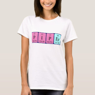 Piper periodic table name shirt