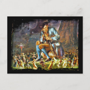 Piper Playing for Faeries Postcard