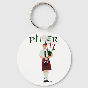 PIPER Red Plaid Key Ring