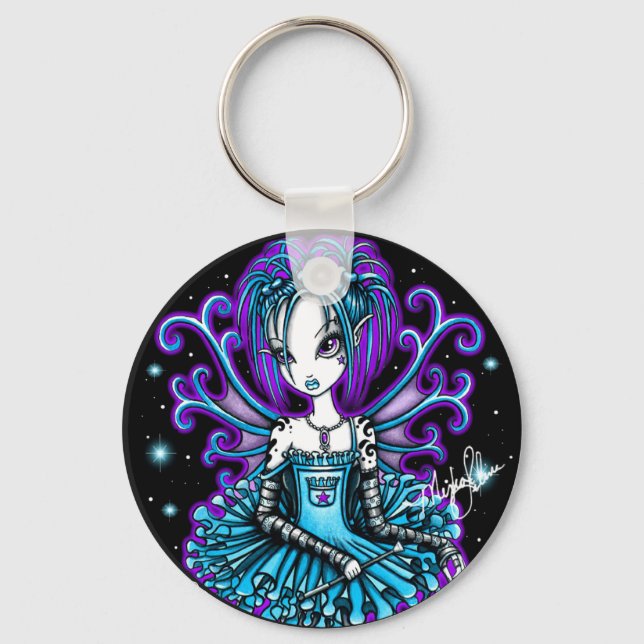 Piper Teal TuTu Fairy Keychain (Front)