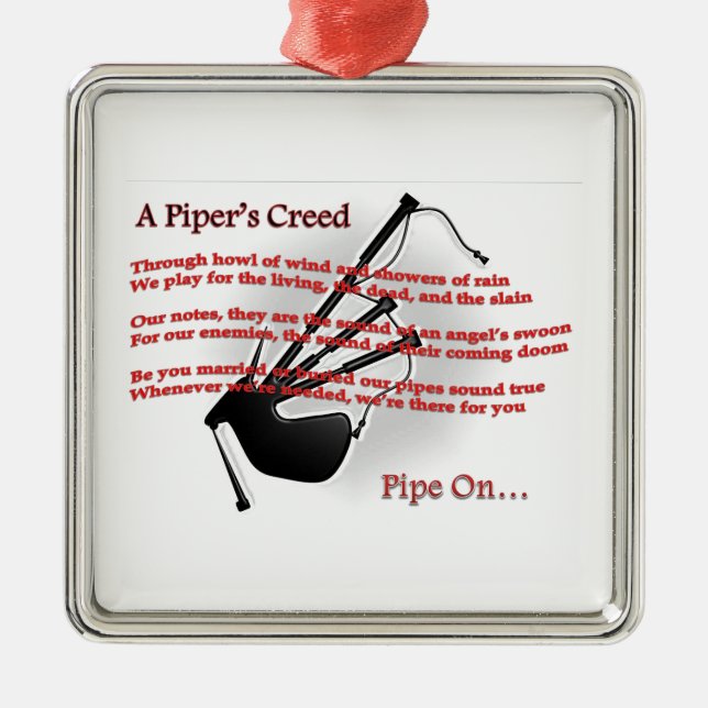 Piper's Creed Metal Tree Decoration (Front)