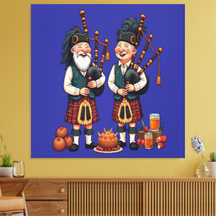 Pipers Duties For The Haggis Procession Canvas Print