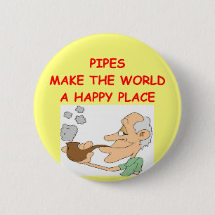 pipes 6 cm round badge