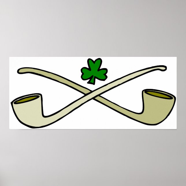 Pipes and shamrock poster (Front)