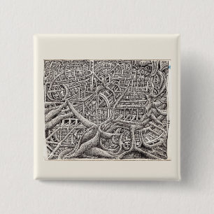 Pipescape, by Brian Benson 15 Cm Square Badge