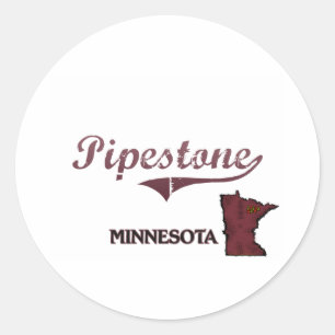 Pipestone Minnesota City Classic Round Sticker