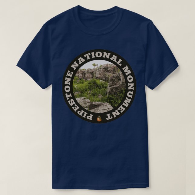Pipestone National Monument circle T-Shirt (Design Front)