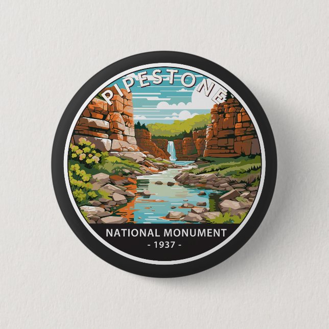 Pipestone National Monument Minnesota Circle 6 Cm Round Badge (Front)
