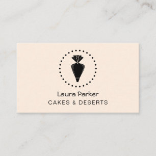 Piping Bag Baking Cupcake Pastry Chef  Business Card