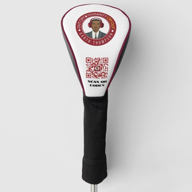 Piping Colour Burgundy Golf Head Cover (Front)