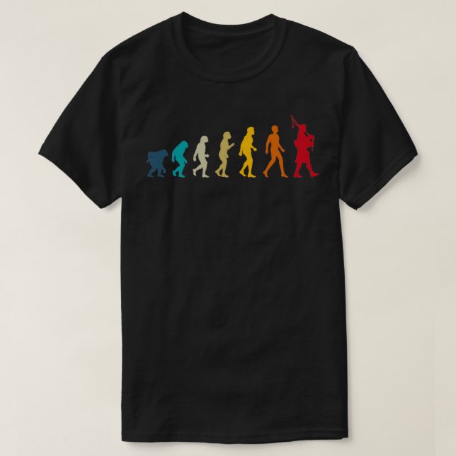 Piping evolution funny bagpiper bagpipe bagpipes p T-Shirt (Design Front)