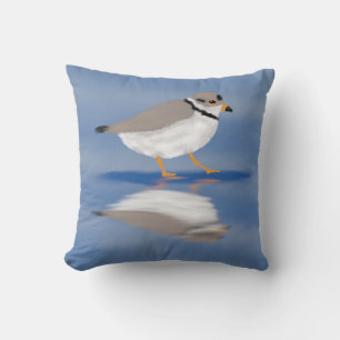 Piping Plover Reflection Cushion