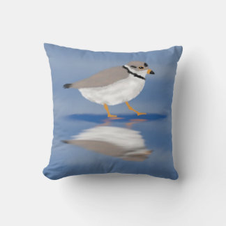 Piping Plover Reflection Cushion