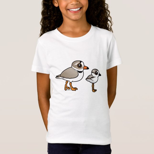 Piping Plover with chick T-Shirt (Front)
