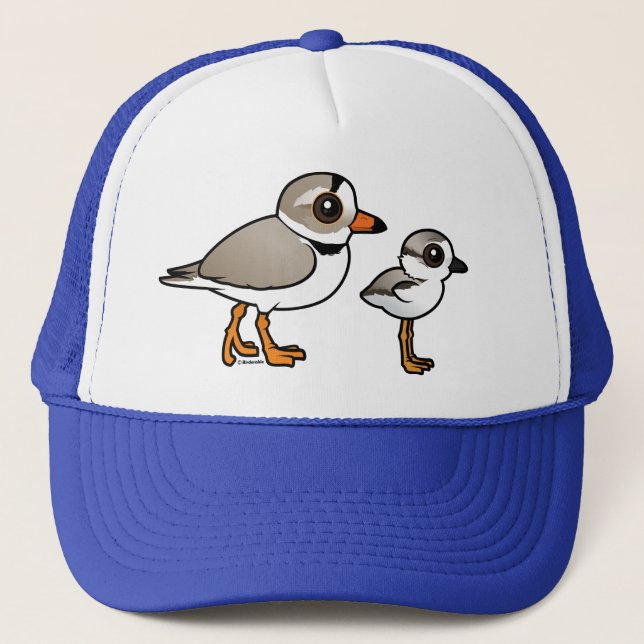 Piping Plover with chick Trucker Hat (Front)
