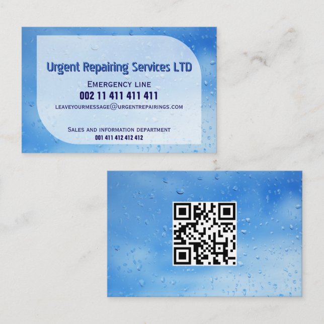 Piping repairing services business card (Front/Back)