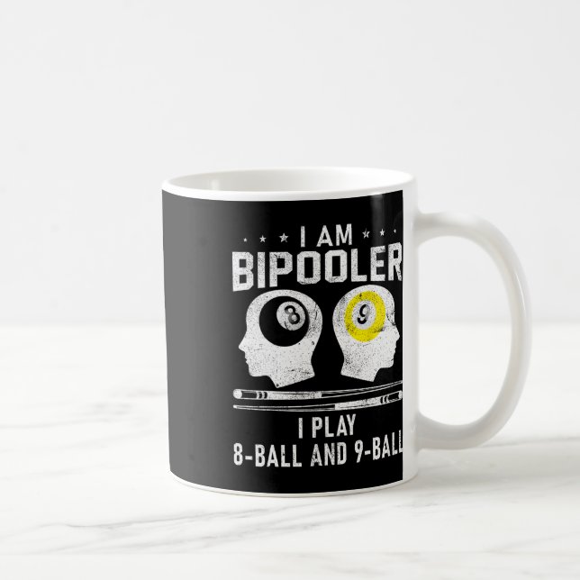 Pipooler Pool Player Pool Cool Billiards 8 And 9 L Coffee Mug (Right)