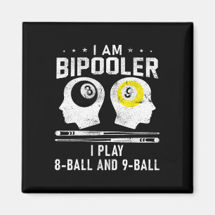 Pipooler Pool Player Pool Cool Billiards 8 And 9 L Magnet