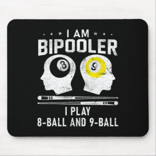 Pipooler Pool Player Pool Cool Billiards 8 And 9 L Mouse Mat