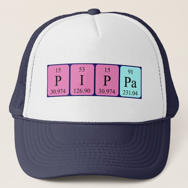 Pippa periodic table name hat (Front)