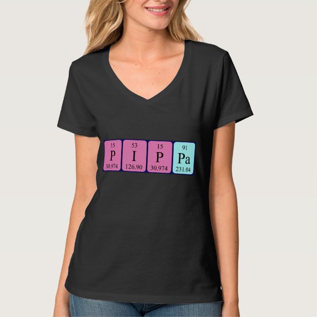 Pippa periodic table name shirt (Front)