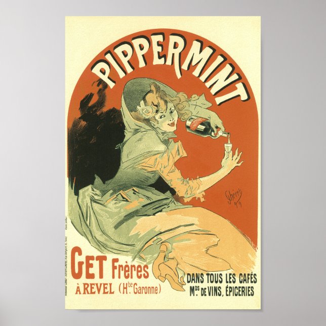 Pippermint Vintage French Advertising Poster (Front)