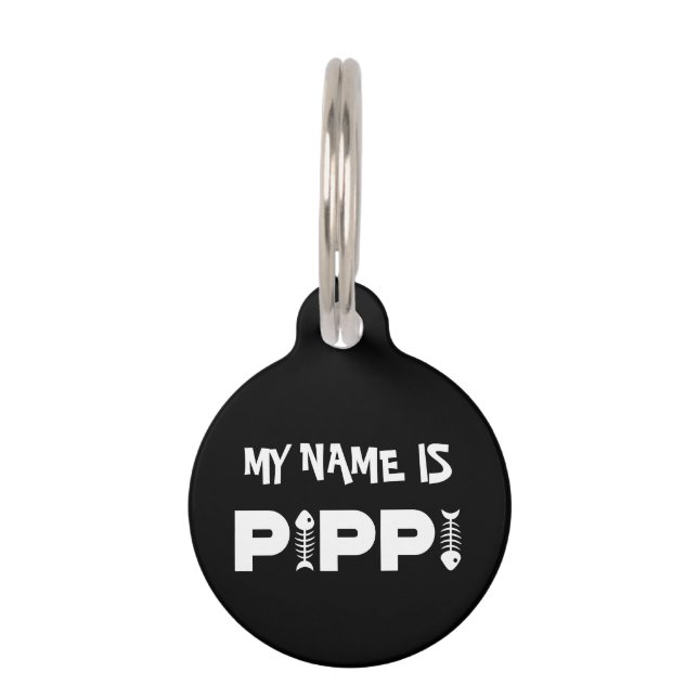 Pippi Cat Pet ID Tag (Front)