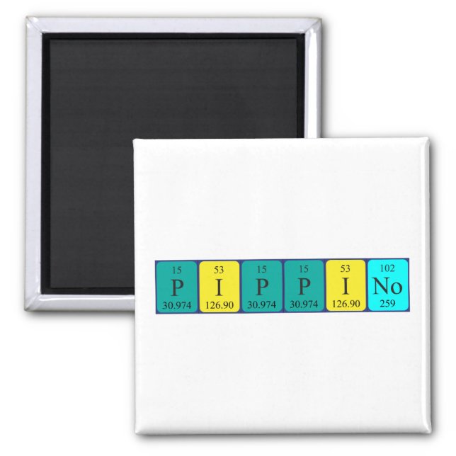 Pippino periodic table name magnet (Front)