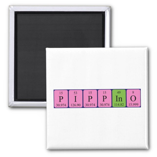 Pippino periodic table name magnet (Front)