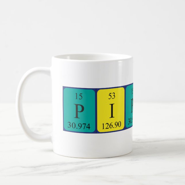 Pippino periodic table name mug (Left)