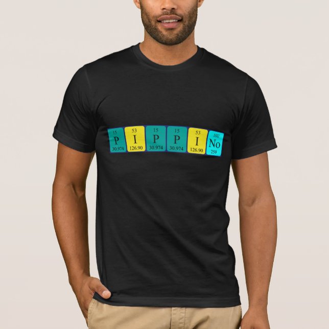 Pippino periodic table name shirt (Front)