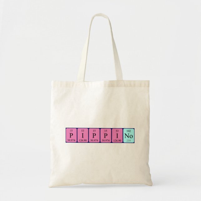 Pippino periodic table name tote bag (Front)