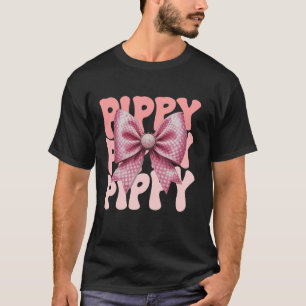 Pippy Coquette Bow Pink Cute Grandma Mother s Day T-Shirt