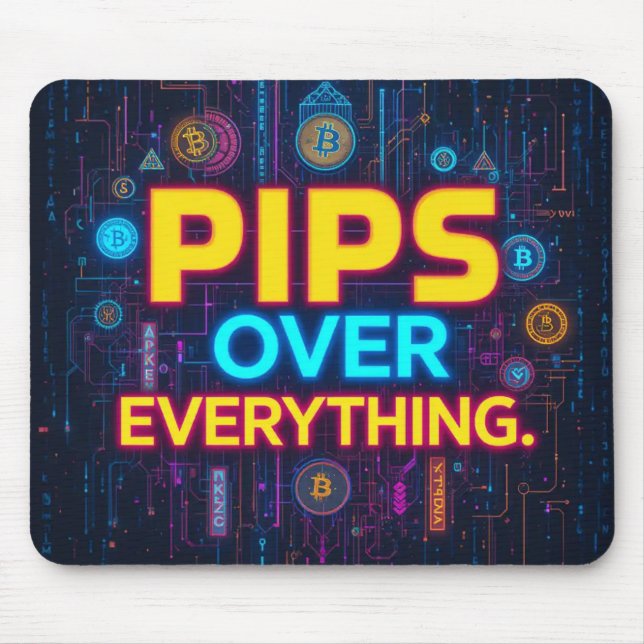 Pips Over Everything – The Forex Trader's Anthem" Mouse Mat (Front)