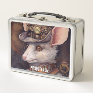 Pipsqueakum Top Hat Steampunk 27 Metal Lunch Box