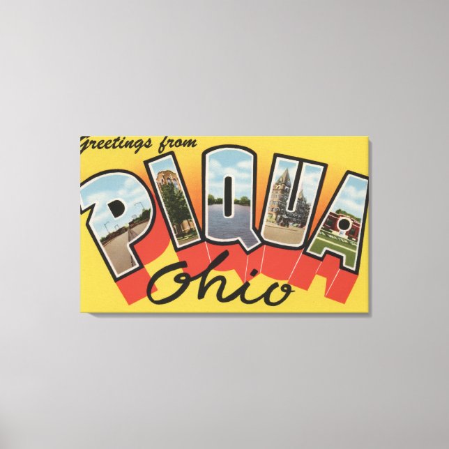 Piqua, OhioLarge Letter ScenesPiqua, OH Canvas Print (Front)
