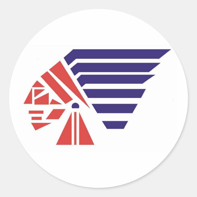 Piqua Youth Football Indians Spirit Wear Classic Round Sticker (Front)