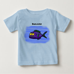 Piranha fish cartoon baby T-Shirt