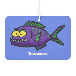 Piranha fish cartoon  car air freshener