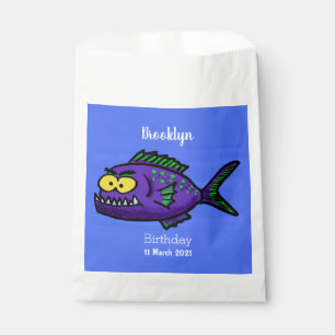 Piranha fish cartoon favour bags