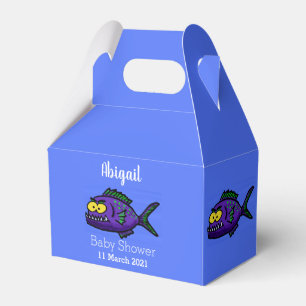Piranha fish cartoon favour box