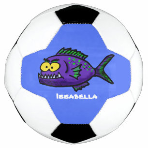Piranha fish cartoon football