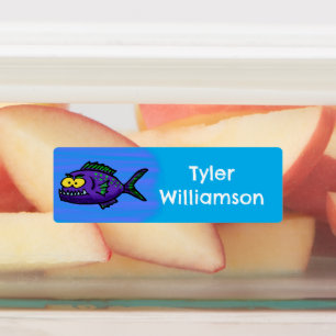 Piranha fish cartoon personalised