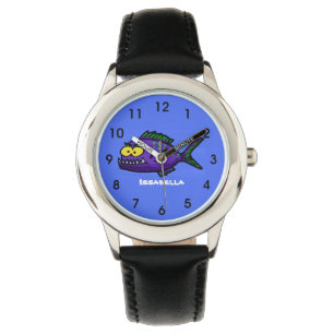 Piranha fish cartoon watch