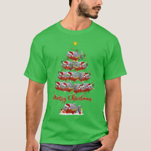 Piranha Fish Lover Matching Santa Piranha Christma T-Shirt