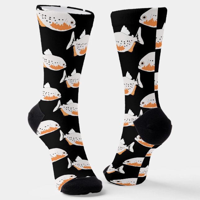 Piranha Fish Socks (Angled)