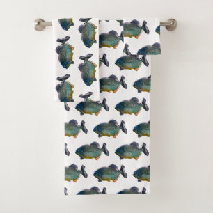 Piranha Frenzy Bathroom Towel Set